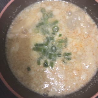 豆乳の豆腐スープ^_^